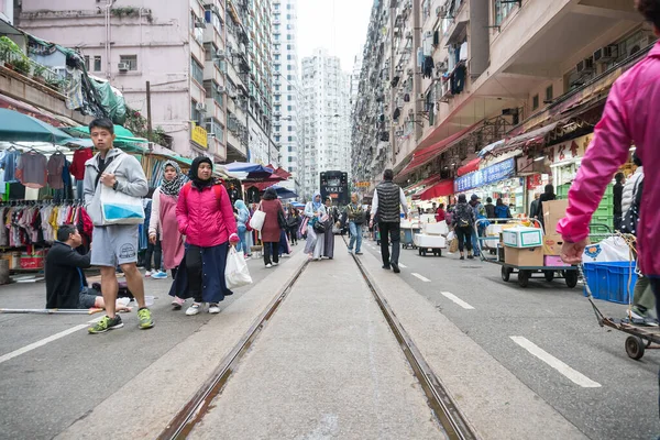 Hong Kong Marzo 2019 Uno Los Muchos Tranvías Hong Kong — Foto de Stock