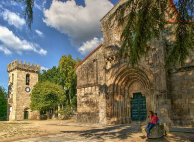 Romanesque monastery of Paco de Sousa in Penafiel clipart