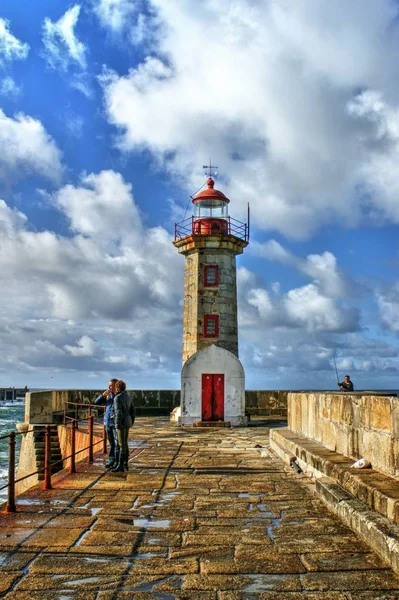 Foz Douro Lighthouse Oporto Portugal — Stock Photo, Image