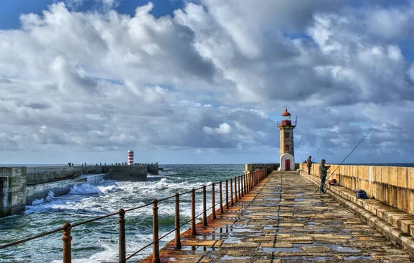 Foz Douro Lighthouse Oporto Portugal — Stock Photo, Image