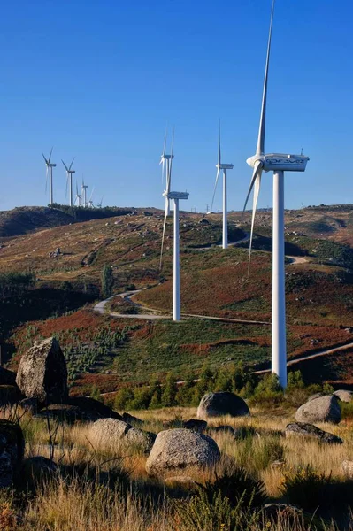 Wind Energy Fafe Mountains Portugal — Stock Photo, Image