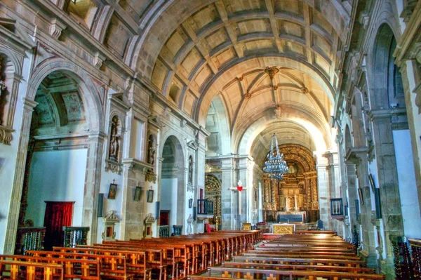 Innerhalb Der Loios Kirche Santa Maria Feira Portugal — Stockfoto