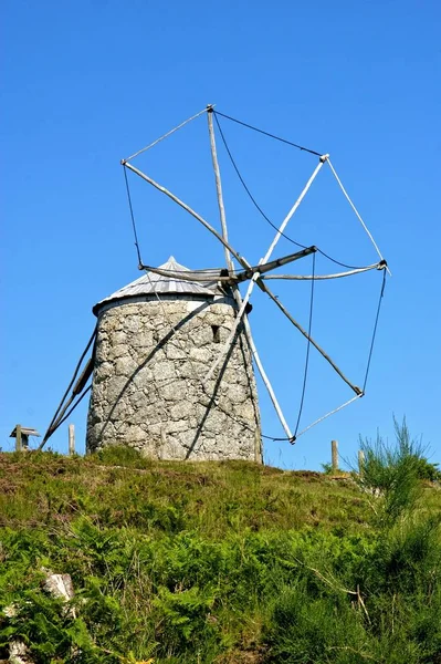 Vecchio Mulino Vento Fafe Nord Del Portogallo — Foto Stock