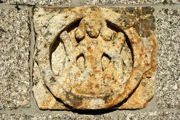 Sculptural Detail Romanesque Church Aroes Sao Romao Fafe Portugal — Stock Photo, Image