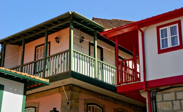 Casas Coloridas Centro Histórico Chaves Portugal — Fotografia de Stock