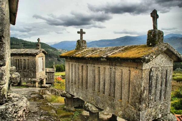 Ancient Stone Corn Driers Soajo Portugal — Stock Photo, Image