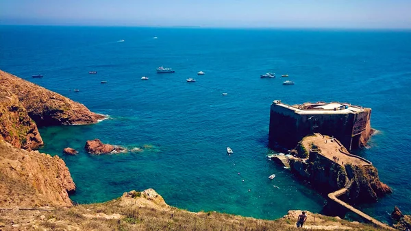 Fort Jana Chrzciciela Wyspie Berlenga Portugalia — Zdjęcie stockowe