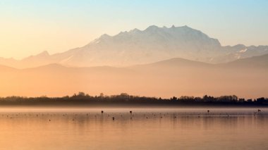 Gün batımında Monte Rosa 