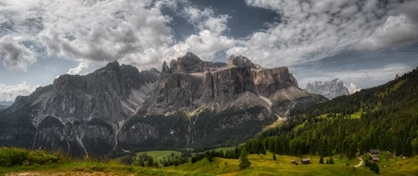 Grande Paisagem Verão Grupo Sella Alta Badia Dolomitas Itália — Fotografia de Stock