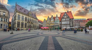 Historic Bremen Market Square in the Hanseatic City Bremen, Germany clipart