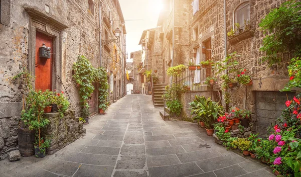 Hermoso callejón en una histórica ciudad europea — Foto de Stock