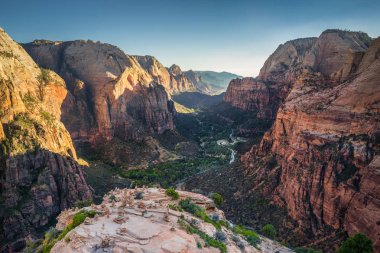 Zion National Park, günbatımı, Utah, ABD