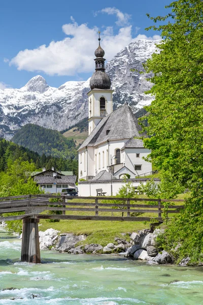 Церква Ramsau, Nationalpark Berchtesgadener землі Баварія, Німеччина — стокове фото