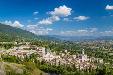 Assisi, Umbria, İtalya'nın tarihi kent
