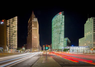Potsdamer Platz at night, Berlin, Germany