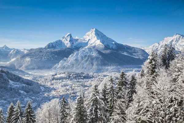 Berchtesgaden, 독일 바이에른 알프스의 목가적인 풍경 — 스톡 사진