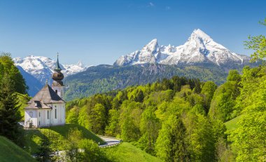 Bahar, Berchtesgadener arazi, Bavyera içinde Maria Gern Kilisesi