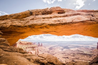 Mesa arch adlı sunrise, canyonlands Milli Parkı, utah, ABD