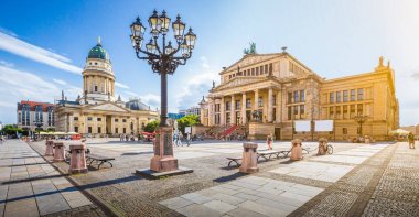 Berlin Gendarmenmarkt square at sunset, central Berlin Mitte district