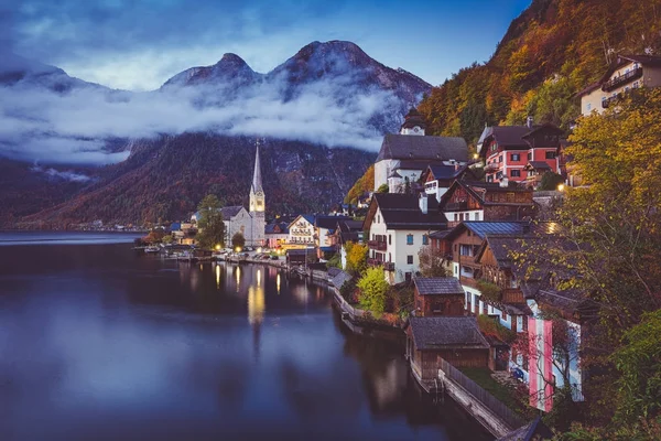 Hallstatt mountain village, Salzkammergut, Austria — Φωτογραφία Αρχείου