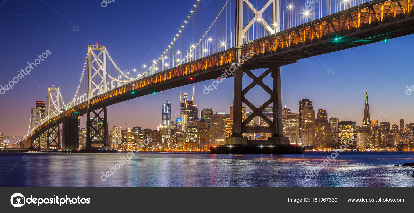 San Francisco Skyline With Oakland Bay Bridge In Twilight California Usa Stock Photo Image By C Pandionhiatus3 San Francisco Skyline With Oakland Bay Bridge In Twilight California Usa Stock Photo Image By C Pandionhiatus3