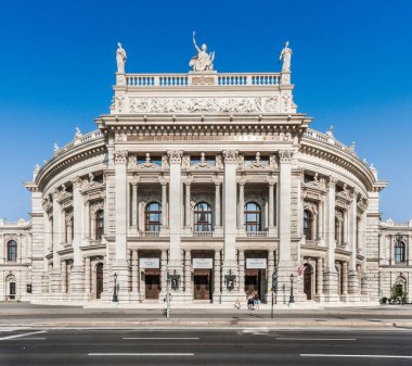 Güzel manzarasına tarihi Burgtheater (Imperial Court Theatre'da), Viyana, Avusturya