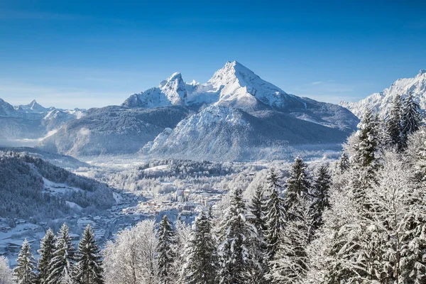 Idilli táj, a bajor Alpokban, Berchtesgaden, Németország — Stock Fotó