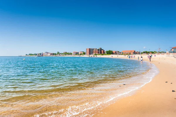 Beautiful beach landscape on the island of Foehr, the second-largest German North Sea island and a popular destination for tourists, in Schleswig-Holstein, North Sea, Germany