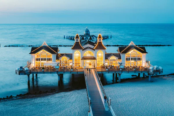 Sellin Pier at twilight, Baltic Sea, Germany — Stock Photo, Image