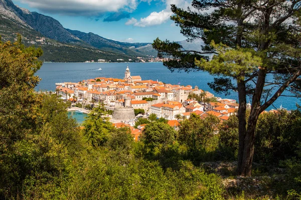 Cidade de Korcula, Dalmácia, Croácia — Fotografia de Stock