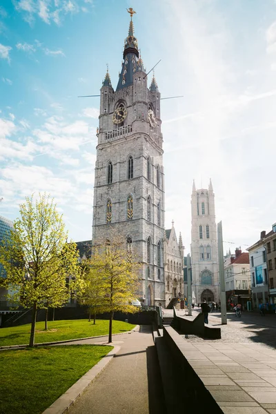 Het Belfort van Gent campanile a Gand, Fiandre, Belgio — Foto Stock
