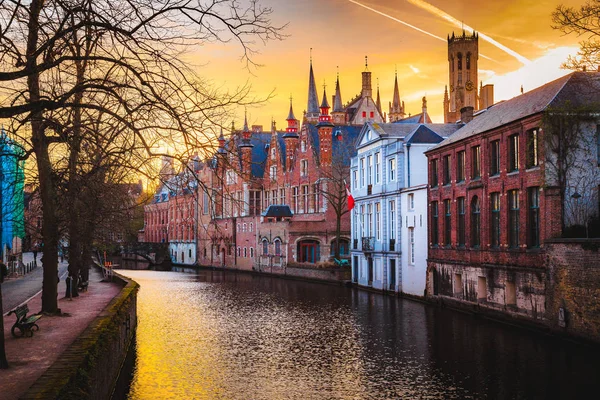 Historisch centrum van Brugge, Vlaanderen, België — Stockfoto