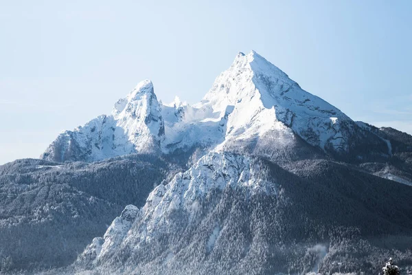 Watzmann montanha no inverno, Baviera, Alemanha — Fotografia de Stock
