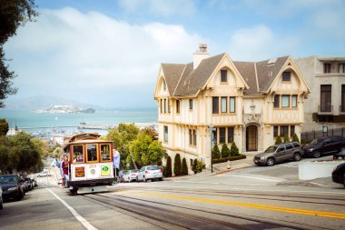 Teleferik San Francisco tepeye tırmanma, Kaliforniya, Abd