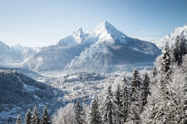 ベルヒテス ガーデン、ドイツ、バイエルン アルプスの牧歌的な風景 — ストック写真