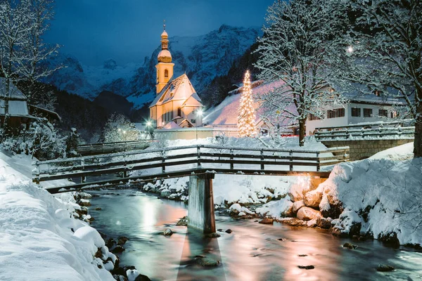 프랑스 바바리아의 National Alpark Berchtesgadener Land Germany Bavaria 크리스마스 트리로 — 스톡 사진