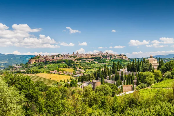 Gyönyörű Kilátás Régi Város Orvieto Umbria Olaszország — Stock Fotó