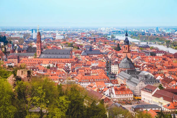 Blick Auf Die Altstadt Von Heidelberg Einem Schönen Sonnigen Tag — Stockfoto