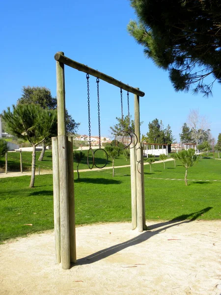 Esportes Anéis Ginástica Parque — Fotografia de Stock