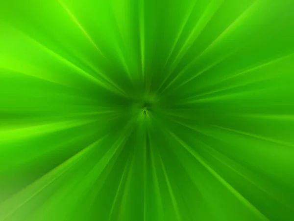 要旨緑のズーム効果背景 デジタルで生成された画像 緑の光の光線 カラフルな放射状のぼかし 高速ズームの動き バーストやスターバースト バナーの使用の背景 — ストック写真