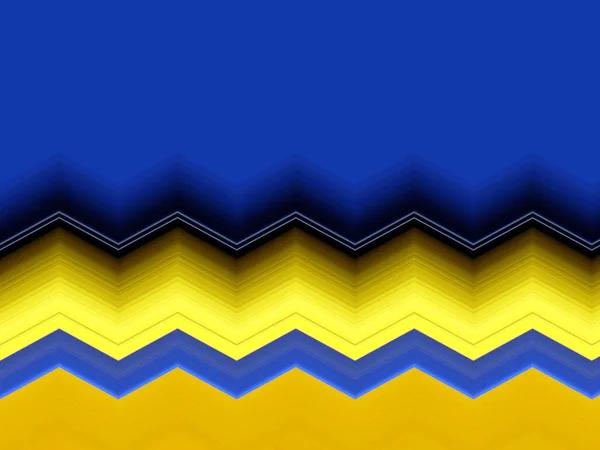 Niebiesko Żółte Zig Zag Tło Szewronami Projekt Szczypiorkiem Płynny Wzór — Zdjęcie stockowe