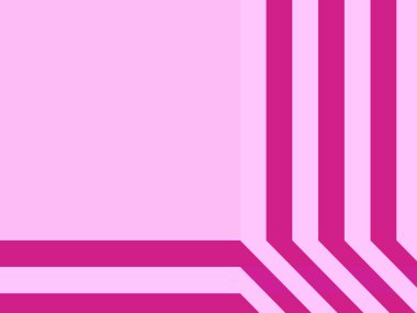 Aynı kalınlıkta pembe çizgileri olan parlak pembe bir arka plan. Sağ tarafında renkli çizgiler olan pembe arkaplan. Renkli duvar kağıtları.                               