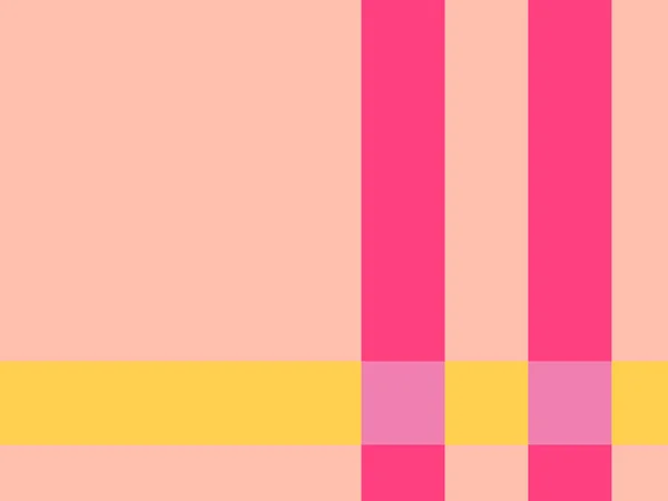 同じ厚さのピンクと黄色の線で明るいカラフルなサンゴの背景 右側に色の線でサンゴの背景 スタイリッシュな色の壁紙 — ストック写真