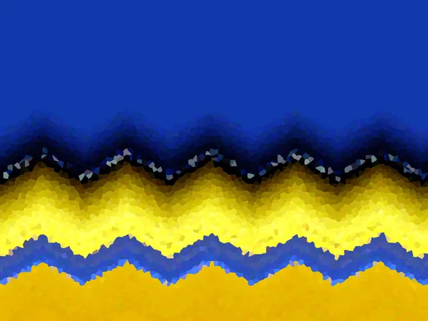 Sfondo Zigzag Mosaico Blu Giallo Design Con Mosaico Linee Mosaico — Foto Stock