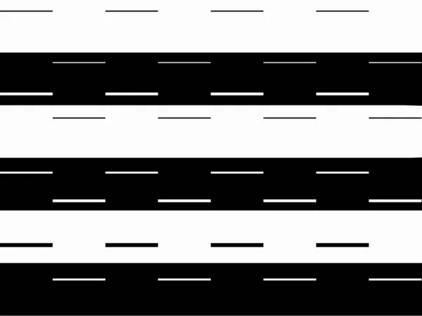 굵기가 검은색 가로줄 백색의 유동식 Dash Line Background — 스톡 사진