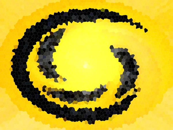 Schwarz Gelbe Geometrische Struktur Flecken Oder Mosaikillustration Schöner Abstrakter Hintergrund — Stockfoto