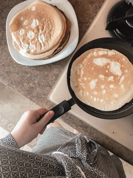 Como Cocinar Desayuno — Foto de Stock
