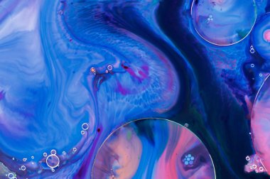 Arka plan psychedelic sanat. Boya, süt ve sabun yaptığı soyut desenler.