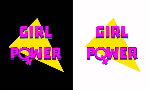 Slogan tipografi vektor Girl Power. Untuk pencetakan t shirt, tee grafis dan tee cetak . - Stok Vektor