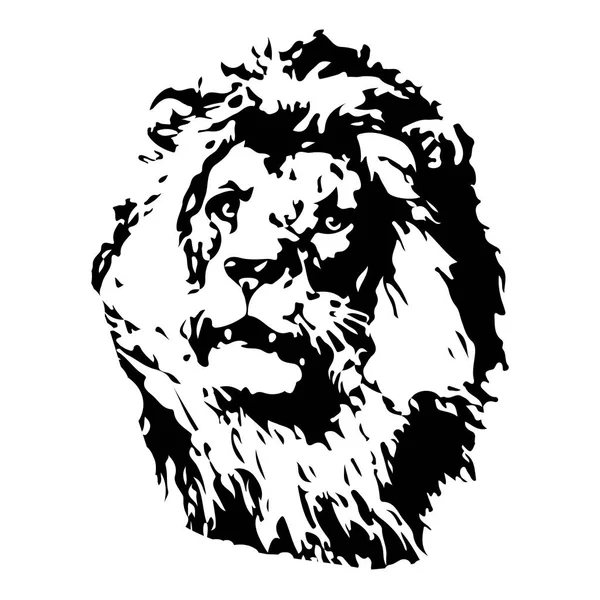 Illustration Lion dessinée à la main. Vecteur pour l'impression de t-shirts, tee-shirts graphiques et tee-shirts imprimés . — Image vectorielle